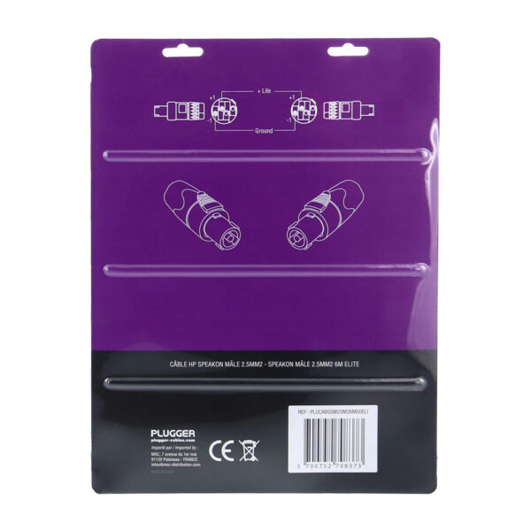 Plugger - Speaker Cable 2 x 2.5mm² Speakon M - Speakon M 6m Elite - Image 3