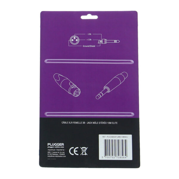 Plugger - XLR Cable F 3b - Jack M Stereo 3M Elite - Image 3