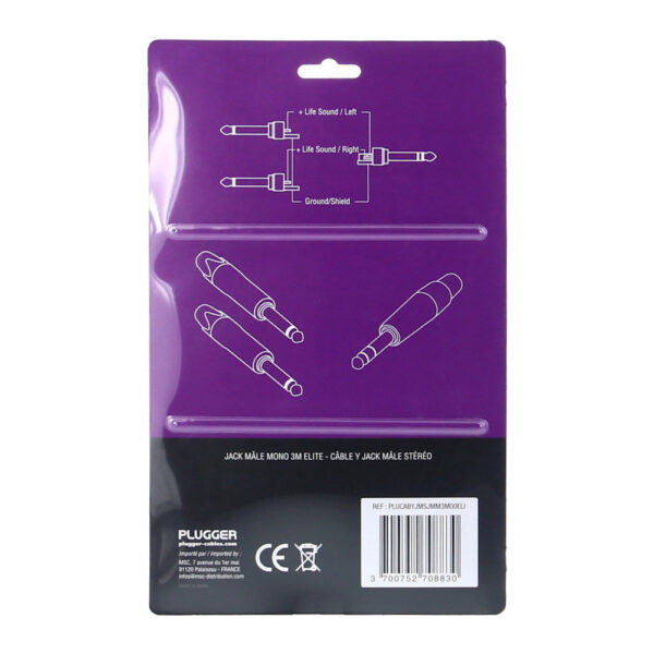 Plugger - Y Jack M Stereo - Jack M Mono 3m Elite Cable - Image 3