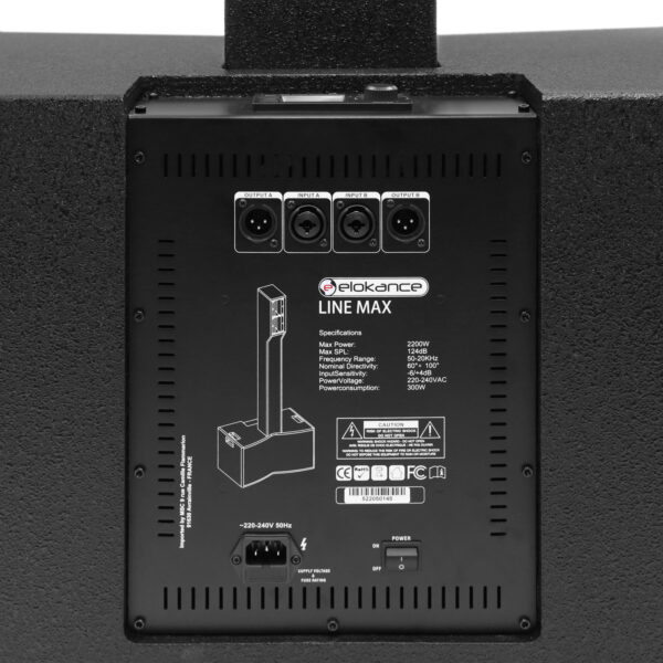 Elokance - Line Max: 2200W Pole Wood PA Board, DSP, Mixer, Bluetooth - Image 6
