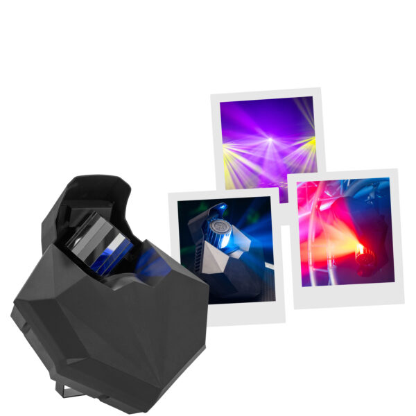 Mac Mah - Retro-Roll: rotating rays with colored gobos