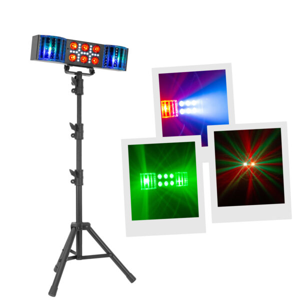 BoomTone DJ - Twin Derby: 3-in-1 Derby+Wash+Strobe