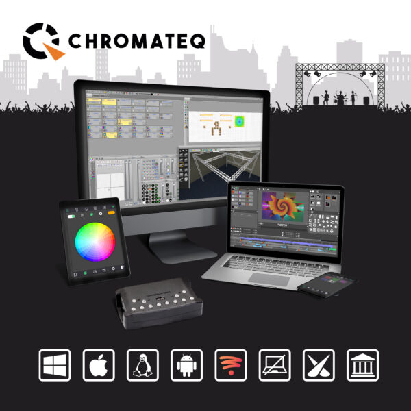 Chromateq - CQSA 512 DMX kontroler s tipkama, SDcard, Art-Net, 1Univ.