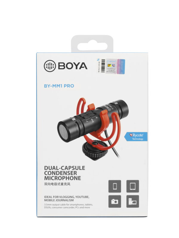 Boya - MM1 PRO,mali video shotgun mikrofon za iPhone,Android,DSLR,cams