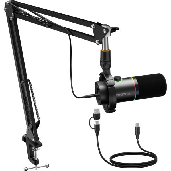 Maono - PD200XS USB/XLR Dynamic Microphone Set with Boom Arm