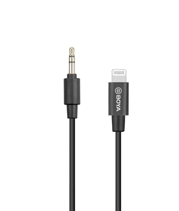 Boya - K1, 3.5mm TRS (Male) to Lightning (Male) Audio Adapter