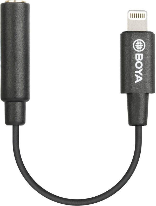 Boya - K8, Female 3.5mm TRS to Lightning Adapter Cable