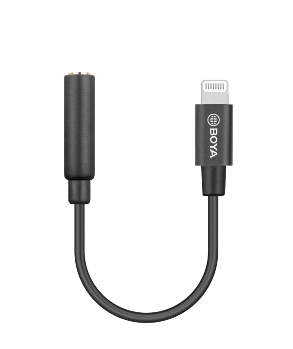 Boya - K3, 3.5mm TRRS (Female) to Lightning (Male) Audio Adapter