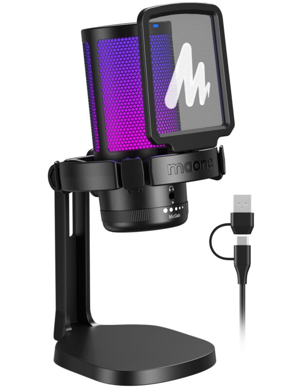 Maono - DGM20 GamerWave Condenser USB Gaming RGB Microphone