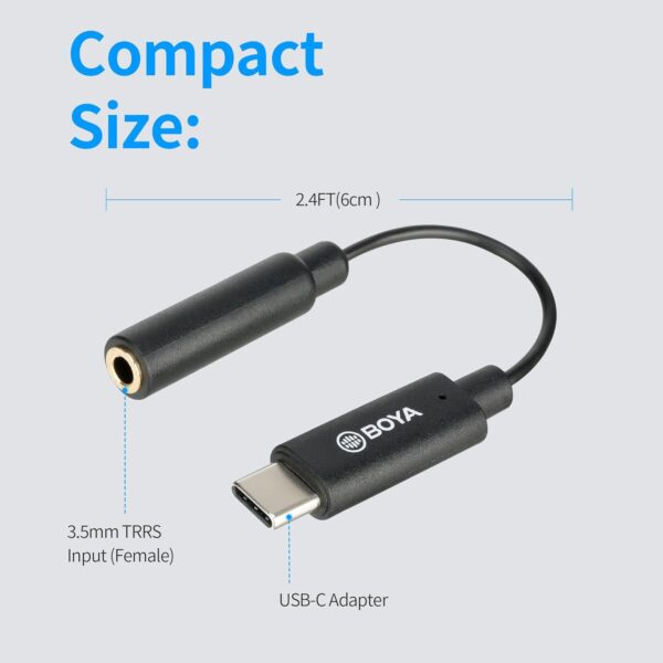 Boya - K9, USB-C to 3.5mm (TRRS) Female Microphone - Slika 2