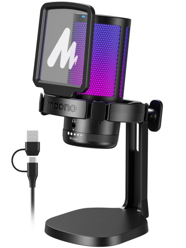 Maono - DGM20 GamerWave Condenser USB Gaming RGB Microphone - Slika 2
