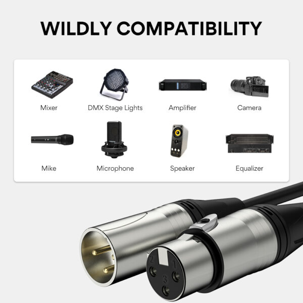 Maono - XLR Cable, Mic Audio Cord 1,8m with Balanced 3 PIN XLR - Slika 3