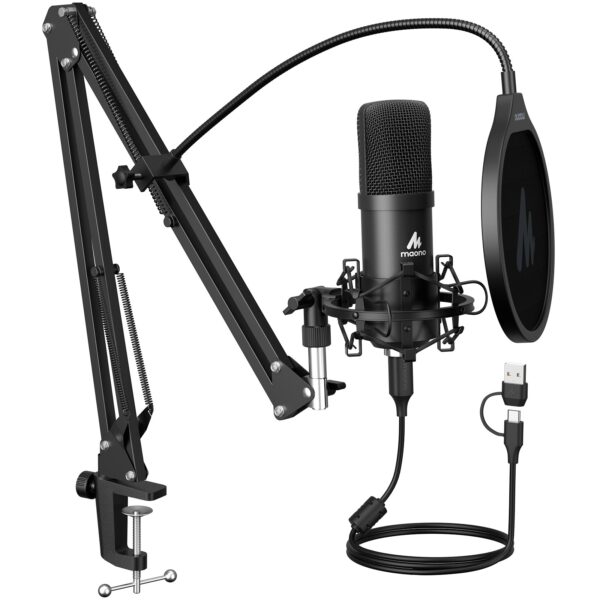 Maono - A04E, Set za podcasting: USB mikrofon+zglobni stalak+pop filter - Slika 3