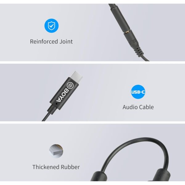 Boya - K9, USB-C to 3.5mm (TRRS) Female Microphone - Slika 3