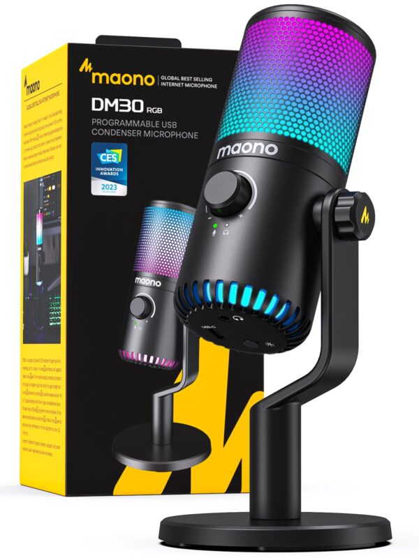 Maono - DM30RGB USB Gaming Microphone Black - Slika 4
