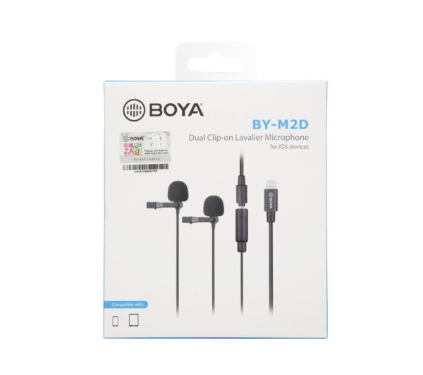 Boya - M2D,Digital dupli lavalier mikrofon s kopčom, za iOS uređaje - Slika 4