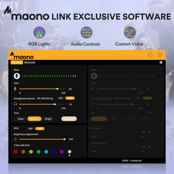 Maono - DM30RGB USB Gaming Microphone White - Slika 5