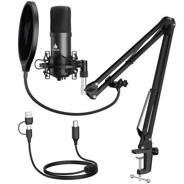 Maono - A04E, Set za podcasting: USB mikrofon+zglobni stalak+pop filter - Slika 5