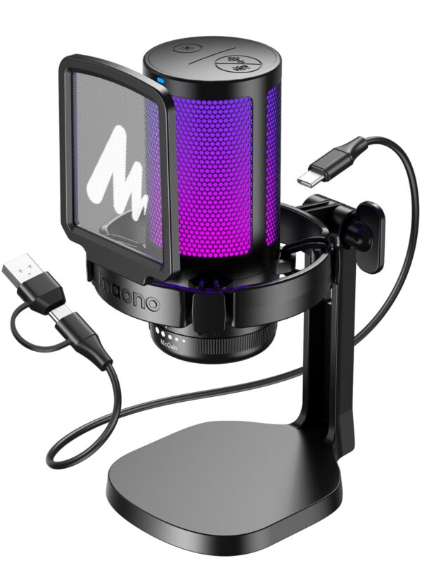 Maono - DGM20 GamerWave Condenser USB Gaming RGB Microphone - Slika 5