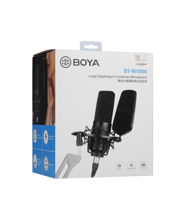 Boya - M1000,broadcast kondenzatorski mikrofon velike dijafragme (34mm) - Slika 6