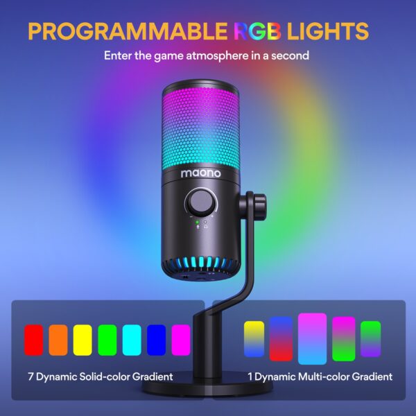 Maono - DM30RGB USB Gaming Microphone Black - Slika 7