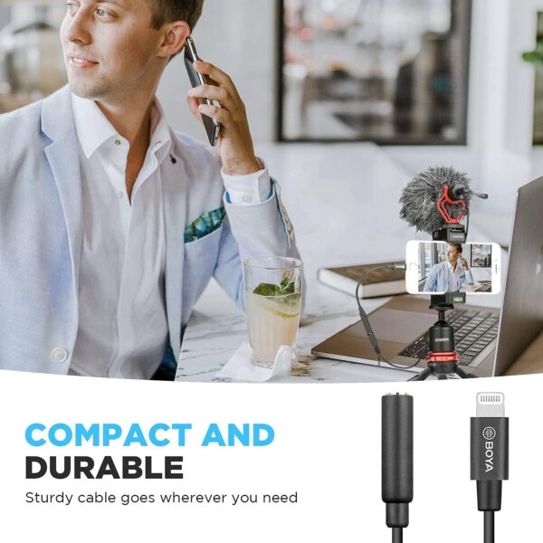 Boya - K8, Female 3.5mm TRS to Lightning Adapter Cable - Slika 7
