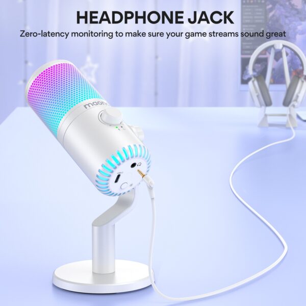 Maono - DM30RGB USB Gaming Microphone White - Slika 8