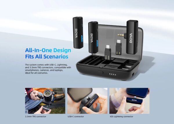 Boya - BOYALINK, 2.4G Dual-Channel All-in-one Wireless Microphone - Slika 8