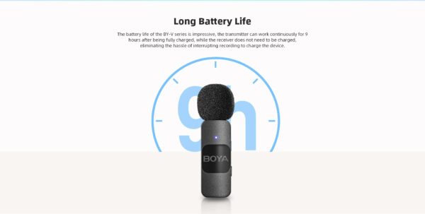 Boya - V20, najmanji 2.4Ghz bežićni mikrofon USB-C konekt. (2TX+1RX) - Slika 9