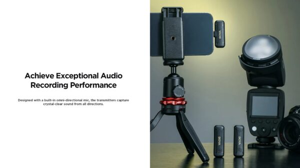 Boya - WM3T2-U1, ultrakompakt. lavalier mikrofon s USB-C, 1TX + 1RX - Slika 9