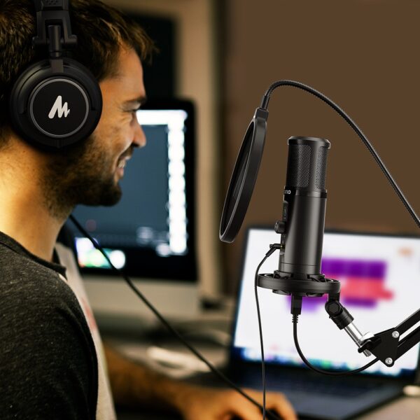 Maono - PM422 Podcast USB Set: Microphone + Boom Arm + Cable, Plug&Play - Slika 9