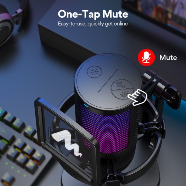 Maono - DGM20 GamerWave Condenser USB Gaming RGB Microphone - Slika 9