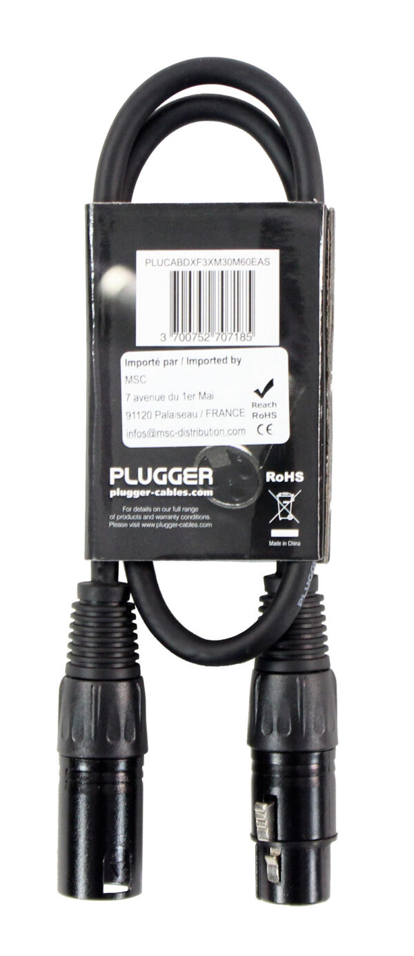 Plugger - Kabel DMX XLR Ž 3b - XLR M 3b 0m60 Easy - Slika 3