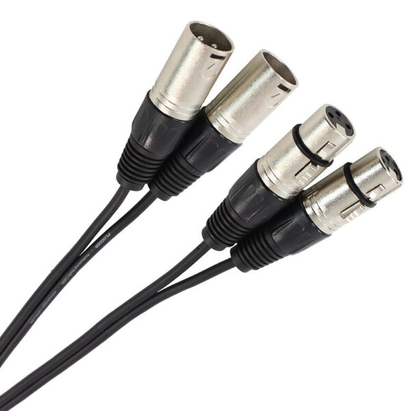 Plugger - Audio stereo kabel 2x XLR Ž 3b - 2x XLR M 3b 0.60m Easy