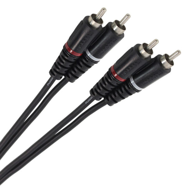 Plugger - Audio stereo kabel 2x RCA M - 2x RCA M 0.60m Easy