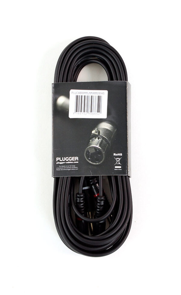 Plugger - Audio stereo kabel 2x RCA M - 2x 6.35mm Jack M Mono 6m Easy - Slika 3