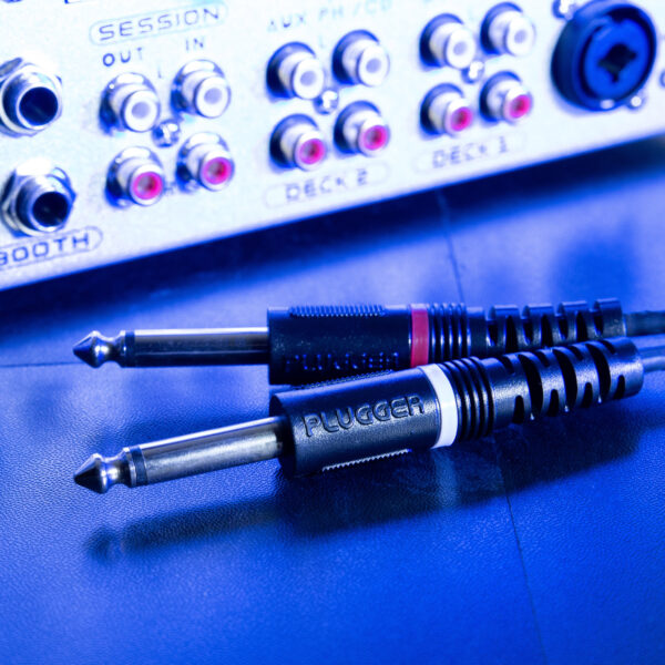 Plugger - Audio stereo kabel 2x 6.35mm Jack M Mono - 2x 6.35mm Jack M Mono 1.5m Easy - Slika 5