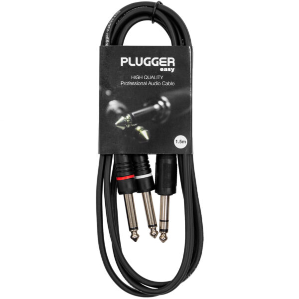 Plugger - Kabel Y Jack M Stereo - Jack M mono 1,50m Easy - Slika 2