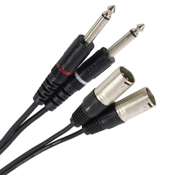 Plugger - Audio stereo kabel 2x XLR M 3b - 2x veliki Jack M 0.60m Easy