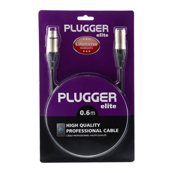 Plugger - Kabel XLR Ž 3b - XLR M 3b 0,60m Elite - Slika 2