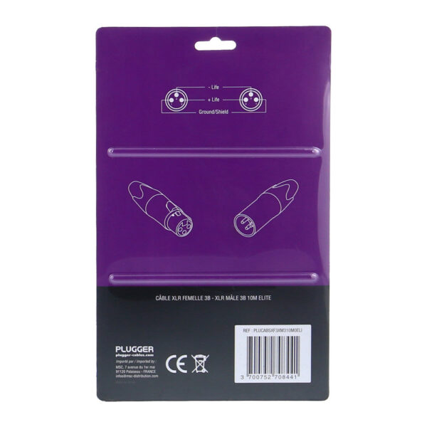 Plugger - Kabel XLR Ž 3b - XLR M 3b 6m Elite - Slika 3