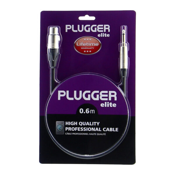 Plugger - Kabel XLR Ž 3b - Jack M mono 0,6m Elite - Slika 2