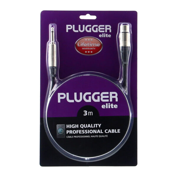 Plugger - Kabel XLR Ž 3b - Jack M mono 3m Elite - Slika 2