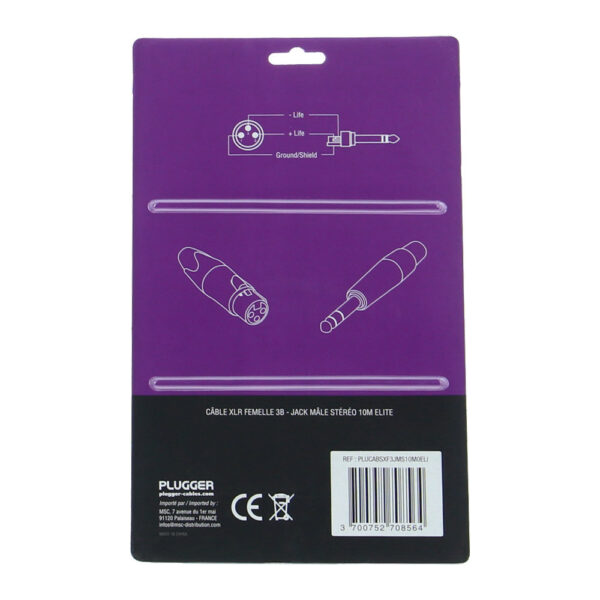 Plugger - Kabel XLR Ž 3b - Jack M Stereo 1,50m Elite - Slika 3