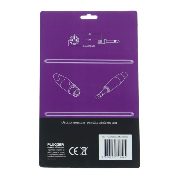 Plugger - Kabel XLR Ž 3b - Jack M Stereo 15m Elite - Slika 3