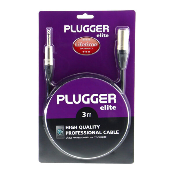 Plugger - Kabel XLR M 3b - Jack M Stereo 3m Elite - Slika 2