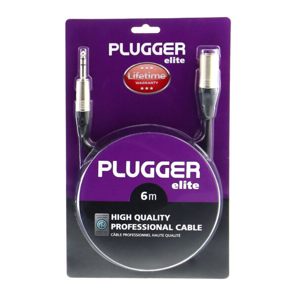 Plugger - Kabel XLR M 3b - Jack M Stereo 6m Elite - Slika 2