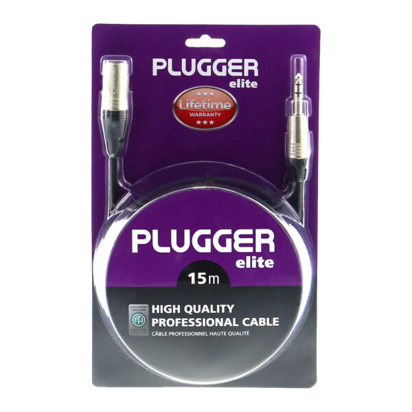 Plugger - Kabel XLR M 3b - Jack M Stereo 15m Elite - Slika 2
