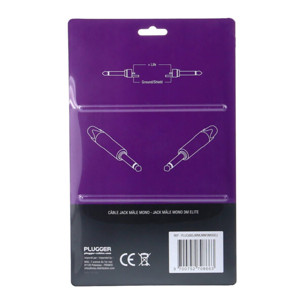 Plugger - Kabel Jack M Mono - Jack M Mono 0.6m Elite - Slika 3