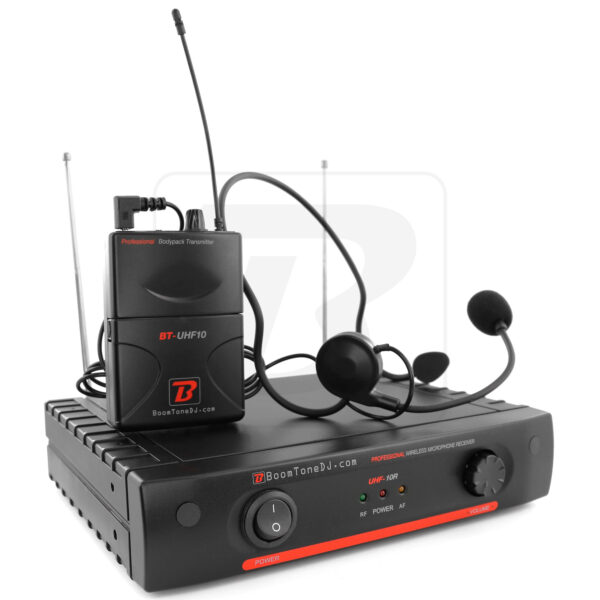 BoomTone DJ - UHF 10HL F5 profi bežićni mikrofon, naglavni mikrofon - Slika 2
